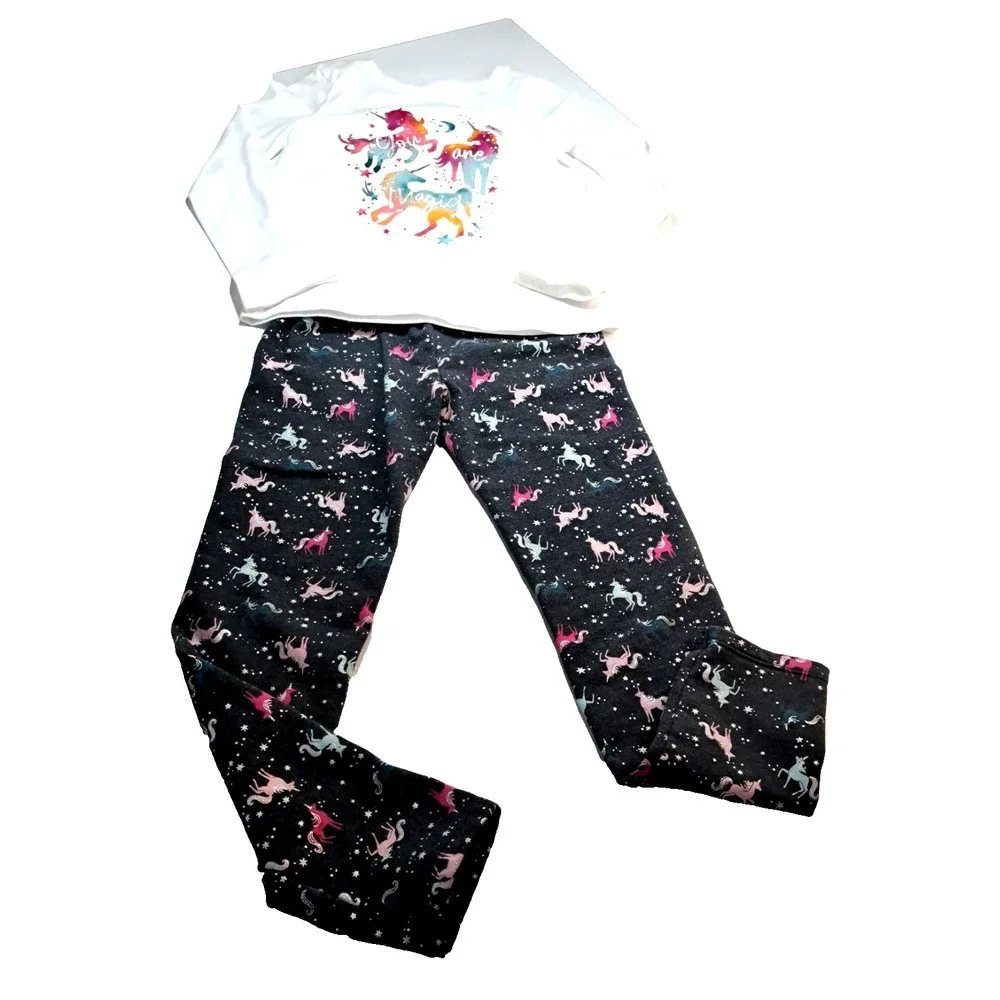 Jumping Beans Unicorn Shirt & Pants Leggings Girls‎ 8 